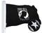G128 Combo Pack: USA & POW MIA 2.5x4 Ft Embroidered Spun Polyester, Indoor/Outdoor, Brass Grommets